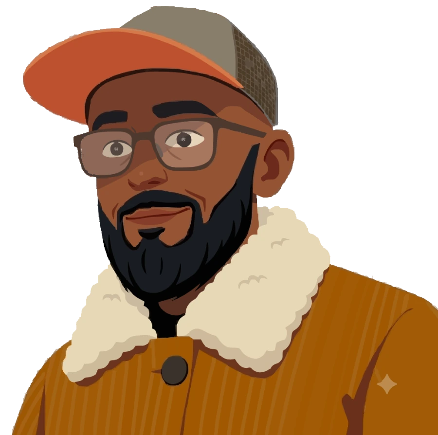 Illustrated portrait of Alve Ibrahim